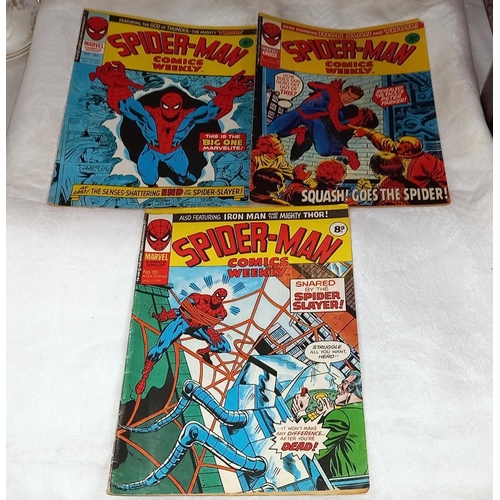 289 - A quantity of 1970's UK Marvel Spiderman comics weekly March 1974 to Jan' 1976 - 55 copies