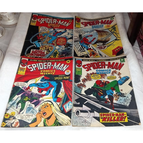 289 - A quantity of 1970's UK Marvel Spiderman comics weekly March 1974 to Jan' 1976 - 55 copies