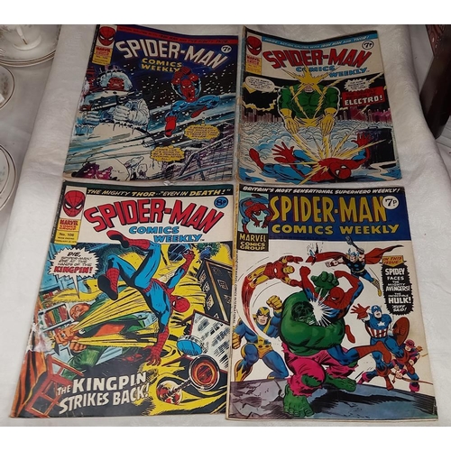 289 - A quantity of 1970's UK Marvel Spiderman comics weekly March 1974 to Jan' 1976 - 55 copies