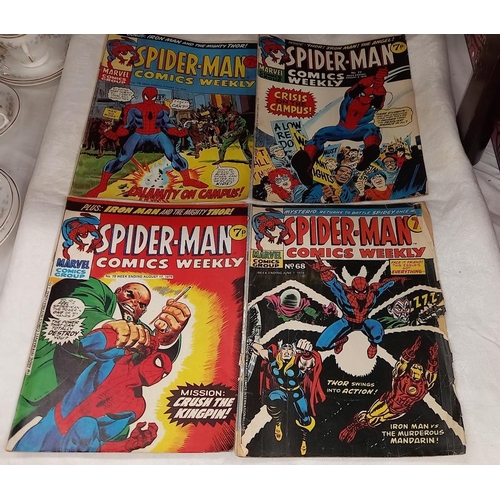 289 - A quantity of 1970's UK Marvel Spiderman comics weekly March 1974 to Jan' 1976 - 55 copies