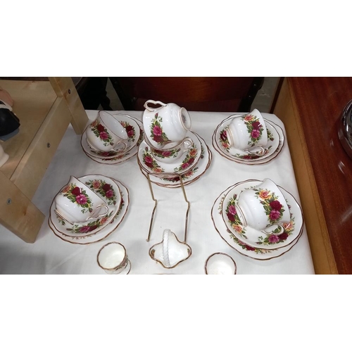 298 - An Old Country Roses Royal Albert cake platter etc plus a Royal Vale tea set