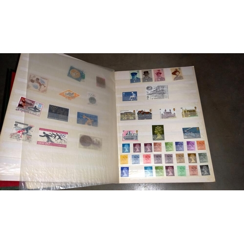 313 - 5 albums of UK and world stamps including Monaco, New Zealand, France, Germany, Canada etc