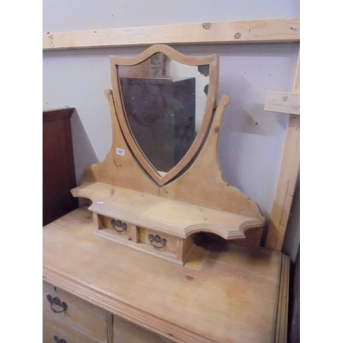 1487 - An old pine dressing table. COLLECT ONLY.