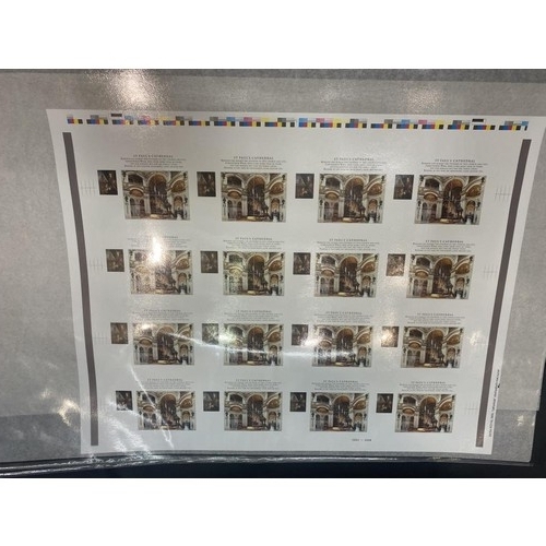 1250A - A folder of 4 large stamp sheets including The March Definitives, Victoria Cross etc