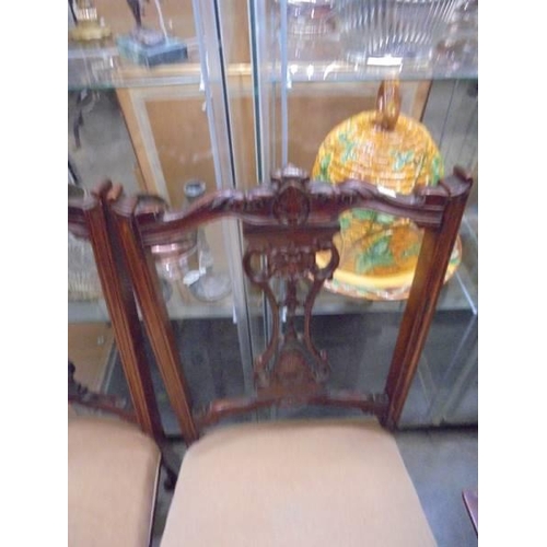 1538 - A pair of mahogany bedroom chairs, COLLECT ONLY.