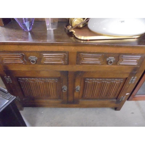 1564 - A nice small oak arched top dresser, COLLECT ONLY.