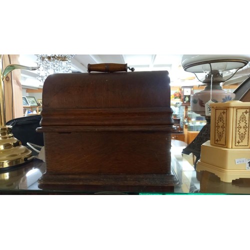 1350 - An Edison Standard Phonograph case (no workings box is empty).