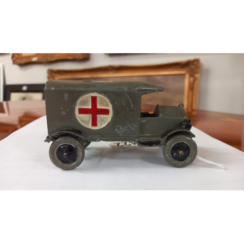 1422 - A 1920/30's Taylor & Barrett die cast military ambulance.