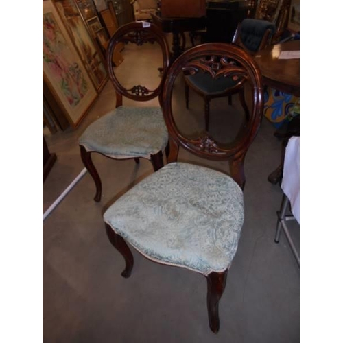 1604 - A pair of Victorian bedroom chairs, COLLECT ONLY.