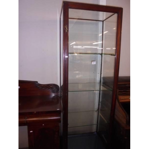 1613 - A Victorian mahogany display cabinet, COLLECT ONLY.