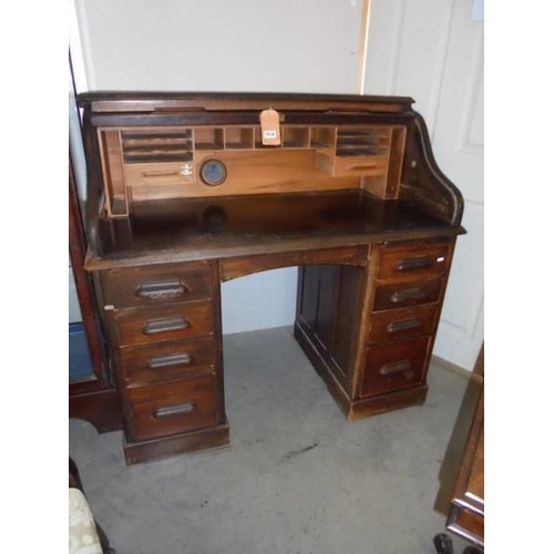 1614 - An early 20th century roll top desk, COLLECT ONLY