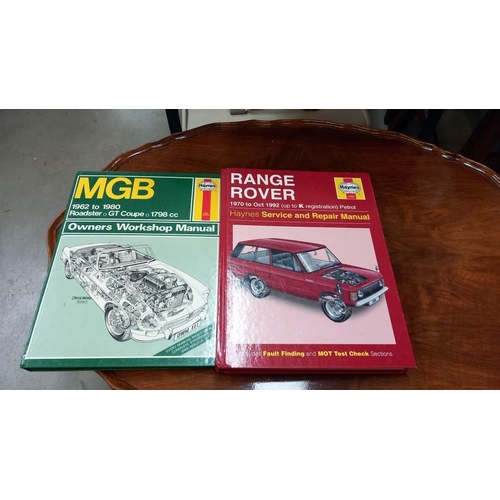 411 - 6 Haynes manuals, Jaguar/Daimler, MG Sprite, Land Rover, Range Rover, MGB etc