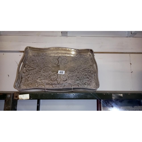 425 - A large silver plate tray