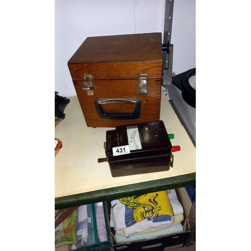 431 - A Record minor insulation tester in a bakelite case and a insulation tester megger type IT5