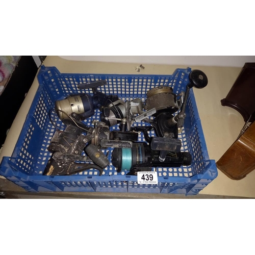 439 - Quantity of used fishing reels including Mitchell 487, Shakespeare 21/70 Okuma etc