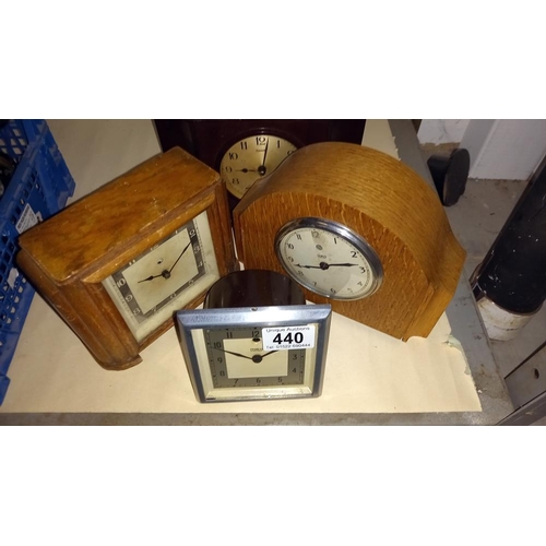 440 - Quantity of electric clocks and Bell bakelite cases (not tested)