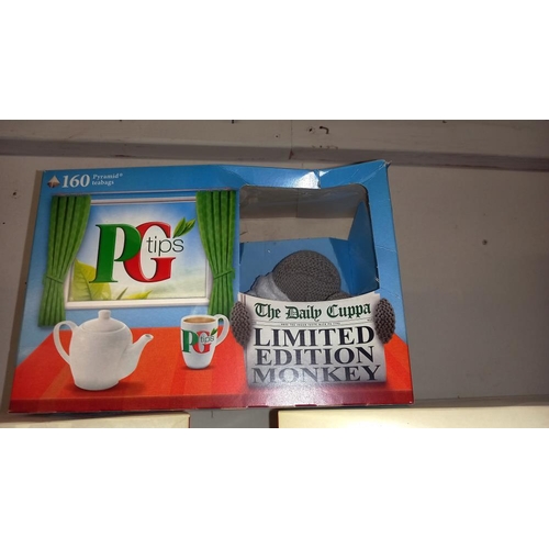 466 - 3 boxed PG Tips monkey (no teabags)