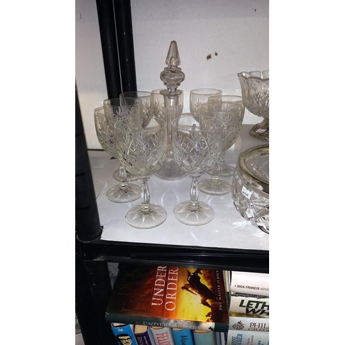 473 - A mixed lot of glass bowls including silver plate rimmed example, wine glasses etc., COLLECT ONLY.