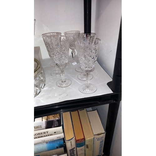 473 - A mixed lot of glass bowls including silver plate rimmed example, wine glasses etc., COLLECT ONLY.