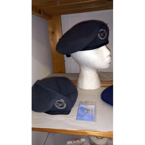 478 - 2 air training corps berets and 2 other caps etc