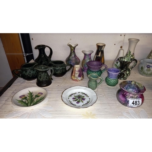 483 - A good lot of pottery including Scottish examples