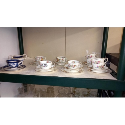 493 - A mixed lot of teaware including Minton