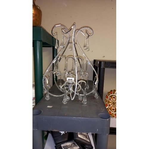 496 - A retro chandelier/ceiling light lamp shade