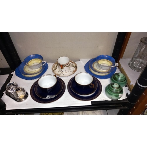 506 - Romanov cup and saucer trio's and quantity of others