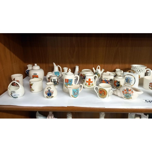 549 - A good assortment of crested ware