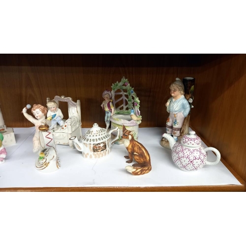 550 - A mixed lot of figures including Royal Worcester, Royal Albert, Victorian etc