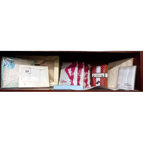 554 - A quantity of new boxed handkerchiefs etc