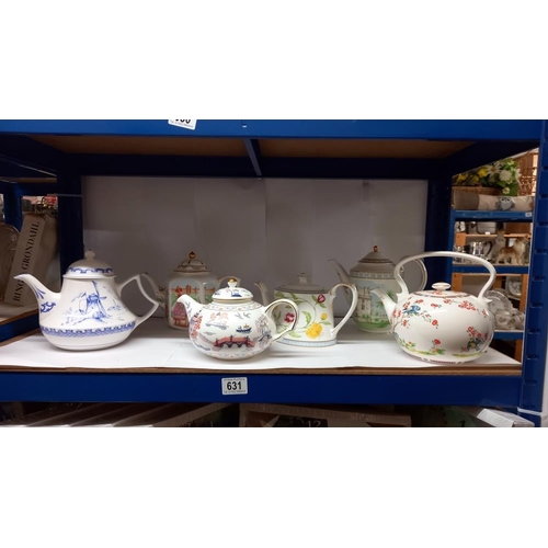 631 - 6 collectors teapots by Compton and Woodhouse