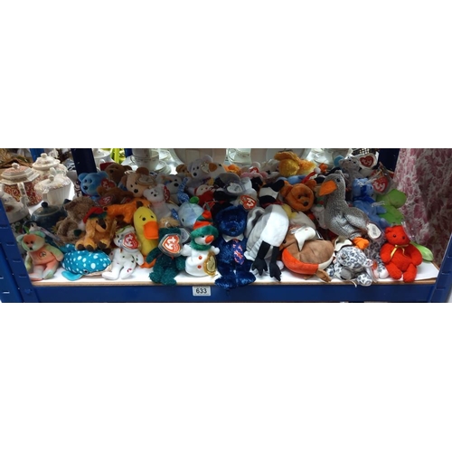 633 - A large lot of TY beanie babies