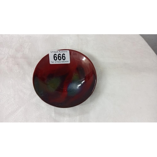 666 - A Royal Doulton Flambe dish diameter 11cm