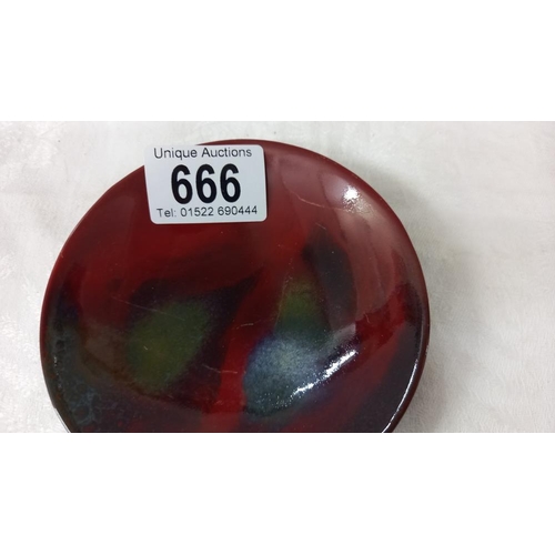 666 - A Royal Doulton Flambe dish diameter 11cm