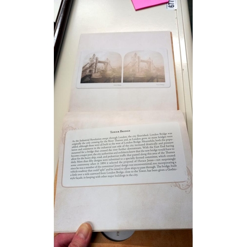 680 - A London in 3D hardback book 'A look back in time' with built in stereoscope viewer