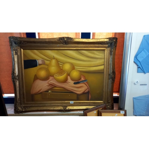 710 - A gilt framed still life painting, COLLECT ONLY