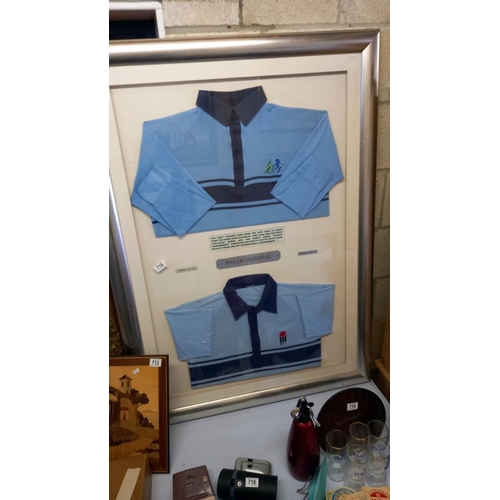 716 - A framed 2004 Philip Defreitas WSC rugby shirts COLLECT ONLY