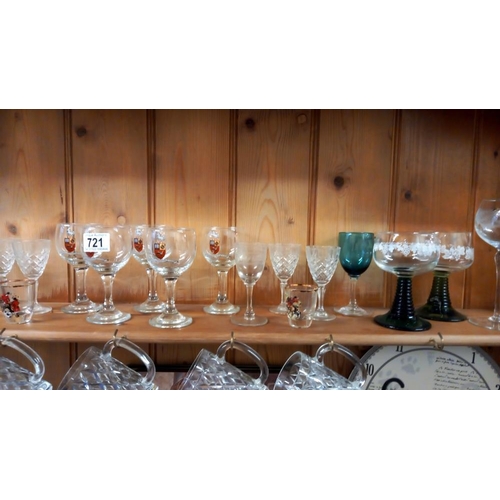 721 - A quantity of drinking glasses COLLECT ONLY