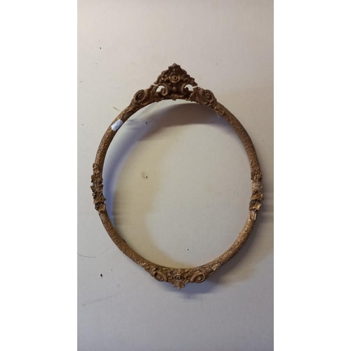 734 - 2 oval ornate picture frames