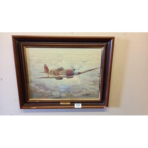 737 - A framed print by J H Evans - 'Mission accomplished' ' COLLECT ONLY