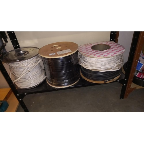 782 - 3 rolls of electrical cable COLLECT ONLY