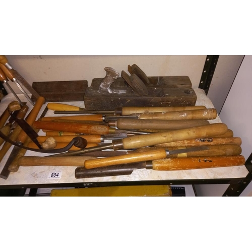 804 - A quantity of wood turning chisels etc. COLLECT ONLY