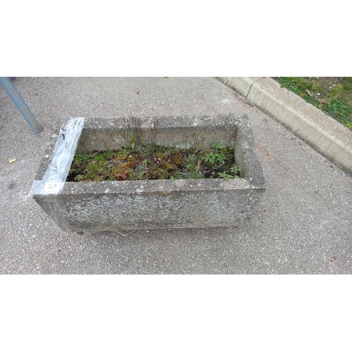 828 - A concrete trough garden planter COLLECT ONLY