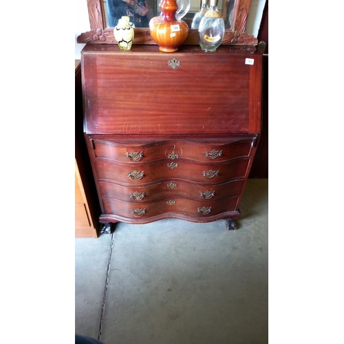 743 - A mahogany bureau, COLLECT ONLY.