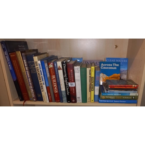 751 - A shelf of mainly travel related books