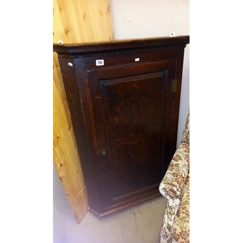 768 - A Victorian oak corner cupboard COLLECT ONLY