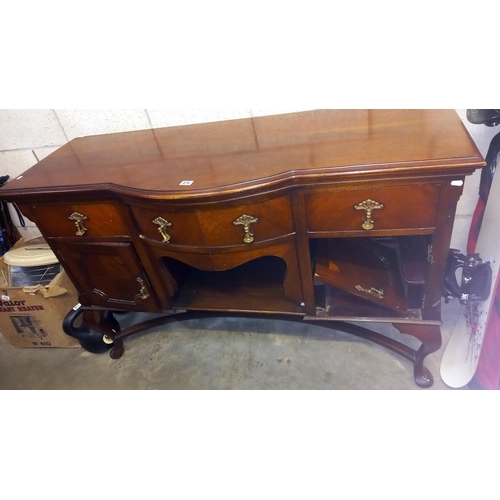 876 - An Edwardian mahogany sideboard, COLLECT ONLY.