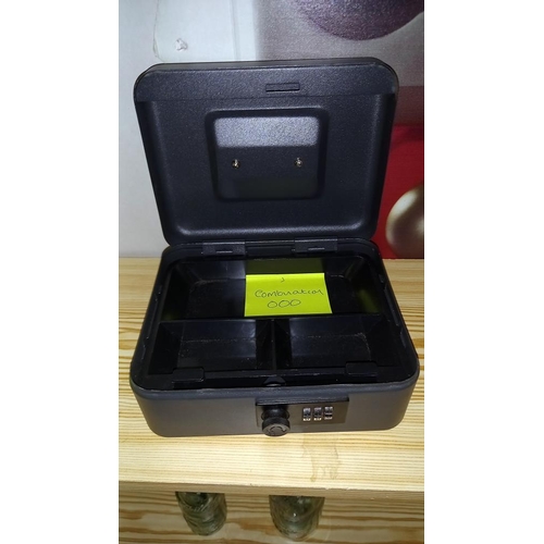 886 - A Sterling cash box with combination lock