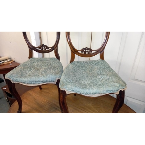 895 - A pair of Victorian bedroom chairs, COLLECT ONLY.